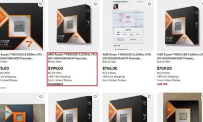 AMD Ryzen 7 9800X3D Sells Out of Stock, Resold for $1000 by Scalpers